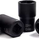 9PCS Bolt Nut Screws Extractor Socket Set, Lug Nut Driver Set Remover Tools, 1/2" Drive Impact, Wheel Lock Removal Kit for Removing Damaged, Dead, Rusted, Rounded-Off Bolts, Nuts & Screws