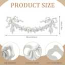 Roowest 2 Pcs Bow Carved Appliques Onlays White PVC Appliques for Furniture Decorative 3D Roses Carved Onlay DIY Decorative for Cabinet Dresser Bed Door Wall Wardrobe Ceiling