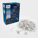 PHILIPS 150 LED Remains Lit Warm White Faceted Mini Icicle Lights on White Wire - 30 Drops - UL Listed for Indoor/Outdoor Use - 16.8' Total Length with 3" Bulb Spacing and 6" Drop Spacing