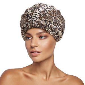 INNELO Luxury Shower Cap for Women Reusable Waterproof, Double Layered Shower Hair Cap with Adjustable Elastic Strap, Large Satin Lined Shower Bath Cap for Long Curly Straight Hair, Leopard INNELO Luxury Shower Cap for Women Reusable Waterproof, Double Layered Shower Hair Cap with Adjustable Elastic Strap, Large Satin Lined Shower Bath Cap for Long Curly Straight Hair, Leopard