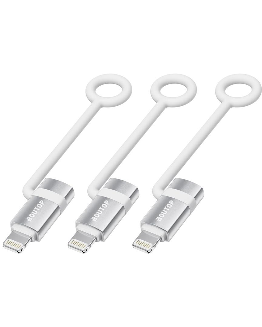 [MFi Certified] USB C to Lightning Adapter, Type C to Lightning Adapter Support 36W PD Fast Charging Compatible with iPhone iPad Silver -3 Pack
