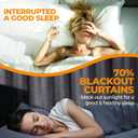 Superior Blackout Curtains, Insulated, Sun Blocking Curtain for Bedroom, Farmhouse, Living Room Window, Thermal Woven, Senna Collection, Set of 2 Panels, Rod Pocket, 26" x 84", Brown