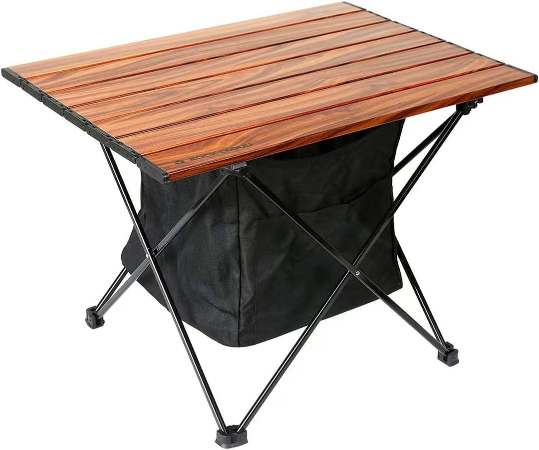 ROCK CLOUD Portable Camping Table Ultralight Aluminum Camp Table with Storage Bag Folding Beach Table for Camping Hiking Backpacking Outdoor Picnic, Size M, Medium