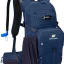 N NEVO RHINO Hydration Backpack, 18L Multipurpose Hiking Backpack with 3L Water Bladder, Water Backpack Insulated Hydration Pack Ideal for Hiking and Cycling (Blue)