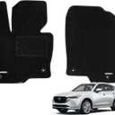 WENNEBIRD Superior Carpet Front Row Floor Mats for 2017-2025 Mazda CX-5 (KE), Premium All Weather Anti-Slip Waterproof Floor Liners, 0.5 Inch Thickness Rugs - 2pc