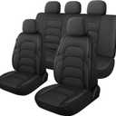 CAROMOP 3D Air Mesh Car Seat Covers Full Set,Breathable and Durable Seat Covers for Cars,Split Bench Compatible,Universal Fit for SUV,Vans,sedans, Trucks, Automotive Interior Covers(5-Seat Black)