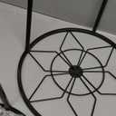 5 Pack Metal Plant Stands,Heavy Duty Potted Holder for Flower Pot,Indoor Outdoor Metal Rustproof Iron Garden Container Round Supports Rack for Planter (Black)
