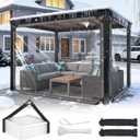 Clear Tarp with Grommets 10x20ft Clear Tarps Heavy Duty Waterproof 14 Mil Thickened PVC Tear-Resistant Reinforced Edges Clear Plastic Vinyl Tarp for Patio Chicken Coop Cover Greenhouse Plant Enclosure