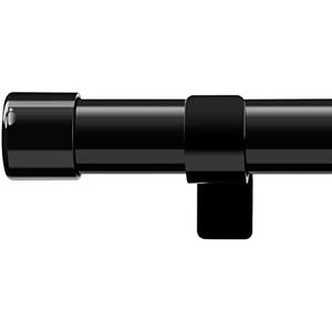 Extra Long Blackout Curtain Rods 120-inch to 175-inch - 1"Heavy Duty Adjustable Outdoor Curtain Rods for Windows,Patio Rustproof (10-14.5ft) - Black