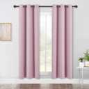 NICETOWN Room Darkening Curtains for Girls Room, Nursery Essential Thermal Insulated Blackout Draperies/Drapes (Baby Pink=Lavender Pink, 1 Pair, 42 x 72 Inch)