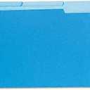 Pendaflex Two-Tone Color File Folders, Legal Size, Blue, 1/3 Cut, 100/BX (153 1/3 BLU)