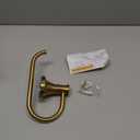 BESy Brushed Gold Toilet Tissue Paper Holder Brushed Gold Bathroom Accessories Toilet roll Paper Hanger, Wall Mounted, Rustproof