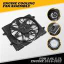 Engine Radiator Cooling Fan Assembly Compatible with Grand Cherokee Durango 5.7L 6.4L V8 2014-2020 Replace 52014787AC 621-600 52014787AB