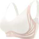 Womens Wireless Bras Comfortable Support No Underwire Bralettes Full Coverage Everyday Bras (Large, Beige)
