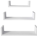 SRIWATANA Floating Shelves Wall Mounted, Solid Wood Wall Shelves, White