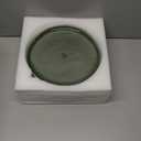 AmorArc Ceramic Dinner Plates Set of 6, 10.5 Inch Handmade Reactive Glaze Stoneware Plates, Rustic Shape Dinnerware Dish Set for Kitchen, Microwave & Dishwasher Safe, Scratch Resistant (Gade Green)