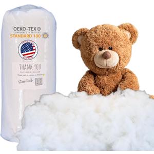 Polyester Fiber Fill Stuffing  4 lb/64oz High-Loft Polyfill for Couch Cushions, Pillows, Stuffed Animals, Toys, Crafts & DIY  Soft, Fluffy, High Resilience Fill Fiber  Oeko-TEX Certified