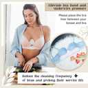 Boyiee 9 Pcs Bra Liners for Sweat, 67% Cotton and 33% Polyester Fiber, Reusable Washable Under Breast Sweat Absorber Pads(White,L Size)