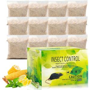 EcoGo Rodent Repellent Pouches, 12 Pack Peppermint Oil Mouse Repellent for Home & Car, Natural Rodent Defense for Mice, Rats, Squirrels, RVs, Garage, Kitchen & Basement