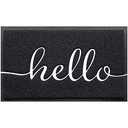 BeneathYourFeet Door Mat (36"x24",Black) Welcome Mat Low Profile Front Doormat Indoor Outdoor Door Non Slip Rugs for Entryway, Patio, High Traffic Areas