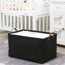 Hinwo 70L Extra Large Storage Bins, 6-Pack Closet Organizers and Storage, Foldable Clothes Storage Baskets with Handles, Containers for Clothing, Blanket, Comforters, Toys, Bedding (Black)