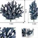 Coral Reef Beach Decor,6.3'' High x 7.5'' Width Artificial Resin Coral Reef Statue for Ocean Coastal Beach Nautical Themed Room Bathroom Decor for Home,RB1001B,Blue