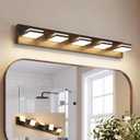 VOLISUN LED Vanity Light,5‑Light 34.3" Black 180°Rotatable 5CCT Dimmable