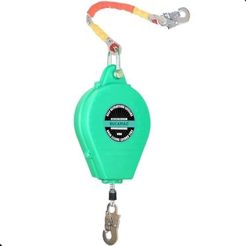 Bucamao 66FT Self Retracting Lifeline, Steel Wire Retractable Safety Lanyard, Fall Protection PPE Gear,Restraint Ropes & Lanyards