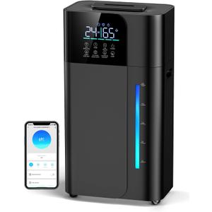 18L/4.7Gal Smart Humidifier Large Room, Warm & Cool Mist Humidifiers, Up to 2500 sq ft Whole House Coverage, 800mL/h Output, 24H Timer, Top Fill, 70H Runtime, Humidifier for Bedroom, Home, Office