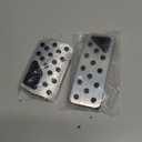 X AUTOHAUX 1 Set Brake Pedal Pad Gas Accelerator Pedal Cover for Jeep Grand Cherokee for Dodge Durango 2011-2021 Silver Tone