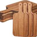 Zubebe 12 Pcs Bulk Wood Cutting Board with Handle Cutting Board for Laser Engraving, 15" x 7" Acacia Serving Trays Charcuterie Trays for Customized Wedding Housewarming Mom Christmas Gift Party Favor
