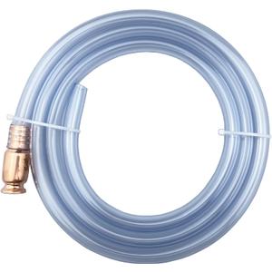 Siphon Hose Pump, Manual Hand Fuel Transfer Pump for Gasoline Gas Oil Fuel Petrol Diesel Fluid Water, 1/2" Valve Virgin Grade Tubing Safe with Brass Connector (1/2" Blue 6 FT)