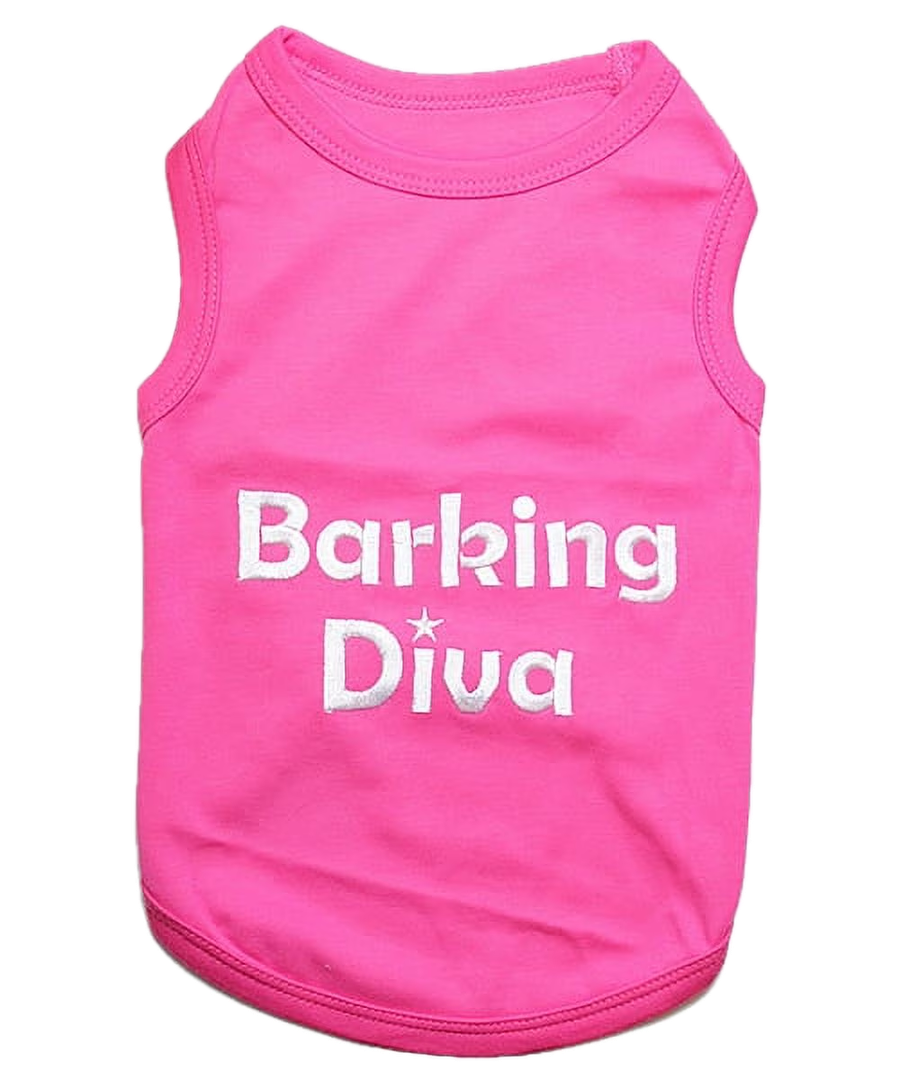 Parisian Pet Dog Clothes BARKING DIVA T-Shirt, Small