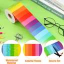 69 Ft Colorful Classroom Bulletin Board Border Rainbow Stripes Straight Border Trim Roll Colorful Stripe Bulletin Board Decorations for School Classroom Chalkboard Office Back to School Wall Decor