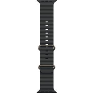 Apple Watch Band - Ocean Band (49mm) - Black with Natural Titanium Finish - Regular