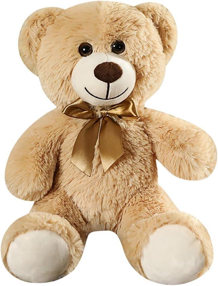 Teddy Bear Stuffed Animal, 12inch Teddy Bear Plush Toy, Birthday Valentine's Day Xmas Gifts for Kids Boys Girls Friends (B-Light Brown)