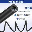 Epdm Garden Rubber Hose 3/8 Inch x 100 ft, Heavy Duty sprayer Hose 145 Psi Kink Resistant, General Purpose Air Water Chemical Resistant for Landscaping Agriculture Irrigation Industrial Use