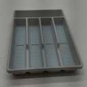 Silverware Organizer with Cutlery IconsSilverware Tray for Kitchen DrawerFlatware Tableware Cultery Drawer Organizer Utensil Organizer with Non-slip TPR LiningsKitchen Organization Essentials (Light Blue-Small)