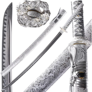 High Carbon Cold Steel Katana Full Hand Forged Traditional Japanese Samurai Swords Real Weapons Sharp,Full Tang,Functional