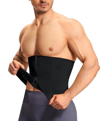 TAILONG Waist Trainer for Men Shapewear Tummy Control Body Shaper Slimming Girdle Fajas para Hombres Corset with Zipper Black. Size XL