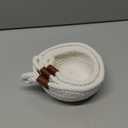 Acellegic 3 Pcs Coastal Centerpiece Woven Baskets Small Seashell Baskets 5 in, 5.5 in, 6 in, Rope Gift Bowls Decorative Trays for Beach Decor for Beach Weddings Home Bathroom Nursery Living Room Decor