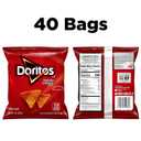 Doritos Flavored Tortilla Chips, Nacho Cheese, 1 Ounce (Pack of 40) (EXP 05/20/25)