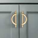 Amerdeco 10 Pack Brushed Gold Cabinet Pulls 3.75 Inch(96MM) Hole Centers Kitchen Cabinet Handles Hardware Kitchen Handles for Cabinets Cupboard Handles Drawer Pulls