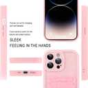 MOWIME Compatible with iPhone 14 Pro Case with Card Holder, Cheetah Print Shockproof Soft TPU Protective Case Women Girls, Anti Scratch Wallet Case for iPhone 14 Pro 6.1 Inch, Pink