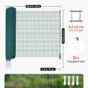 VEVOR Temporary Fence with Posts, 3 x 98.4 FT Plastic Mesh Fencing, Garden Safety Fences Netting with Double-Spike Stakes & Guy Ropes, Temporary Fence for Dogs, Chickens, Plants, Outdoor Yards