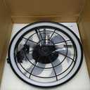 Siljoy 21 Inch Wall Mount Fan Indoor, 6-Speed Wall Fan with Remote and LED Light, Timer, Industrial Wall Mounted Fan for Bedroom, Covered Patios, Garage, Warehouse, Greenhouse