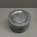 Liacere 100Pieces Colored Glitter Plastic Plates- Clear- Dessert Plates -7.5inch Glitter Plastic Dinner Plate Perfect for Wedding & Party & Birthday & Christmas & New Year