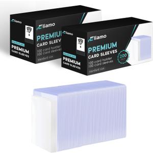 400 Pack Top Loaders for Cards, 200 Pack 3"x4" Hard Plastic Card Sleeves and 200 Pack Penny Card Sleeves, Baseball Card Protectors Hard Plastic, for Baseball Card, Game Cards, Trading Card,