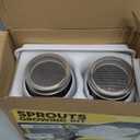 [LARGE SIZE] 2000ml(68oz) Seed Sprouting Mason Jar Kit with Stand,Drain Tray, Screen Lids,Blackout Sleeves,Good Ventilation & Drainage Capacity,Growing Fresh Organic Mung Beans,Broccoli & Microgreens