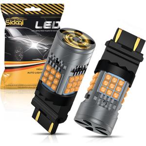 Sidaqi 3156 3157 LED Bulb Amber CANBUS Error Free 6000LM 36SMD 4157 LED Turn Signal Bulb 3057 3157 Built-in Load Resistor Anti Hyper Flash for Front Rear Turn Signal Light - 2 PCS
